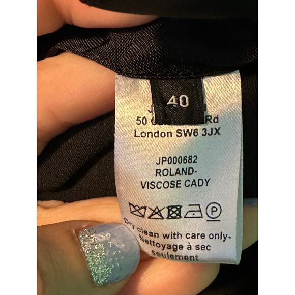 JOSEPH black doble button pencil midi skirt size 40 - US 8 - Picture 4 of 16